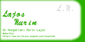 lajos murin business card